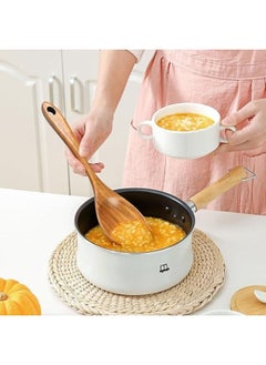 Happy Home Wooden Spoon Kitchen Cooking Utensils Non-Scratch Stirring Serving Non-Stick Heat Resistant  - Image 4