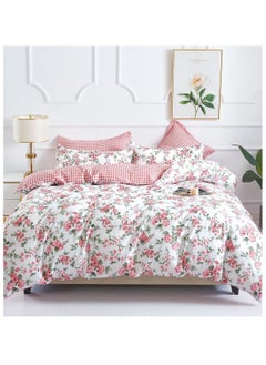 AL RAID Single Size Bed Sheet Set | Microfiber & Cotton Duvet Cover Set | 4PCS Bedding Set Includes 1 Duvet Cover 160x210 cm, 1 Fitted Sheet 120x200+20 cm, 2 Pillowcases 50x75 cm | Soft & Durable Bedding 