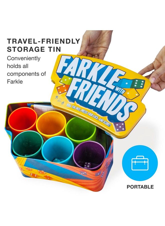 Brybelly Farkle: The Family Dice Game ; Fun Dice Game For Game Nights ; 6 Cups & Dice ; 6 Player Game Only - Image 4