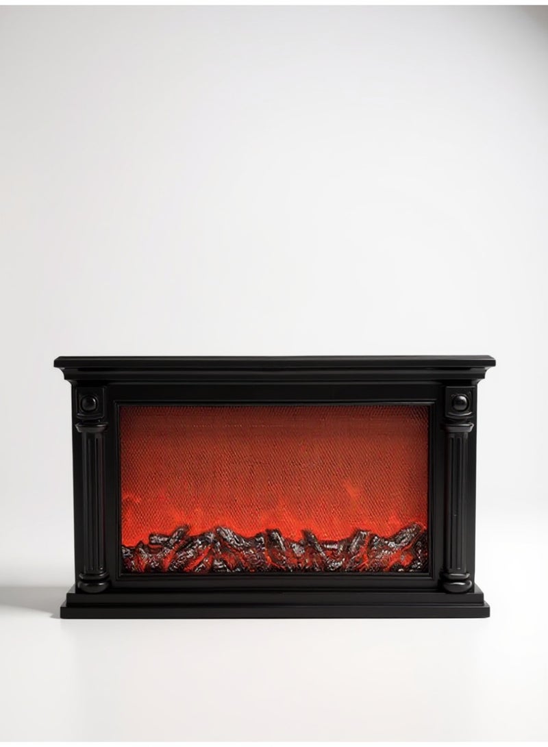 ليفينج دفاية ديكور سوداء كلاسيك بتصميم فاخر وإضاءة LED - Image 2