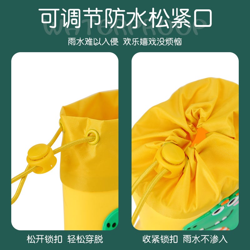 Children'S Rain Boots Cartoon Boys And Girls Waterproof Corset Rain Boots Kindergarten Children'S Non-Slip Rubber Shoes Cute Baby Overshoes - Image 3