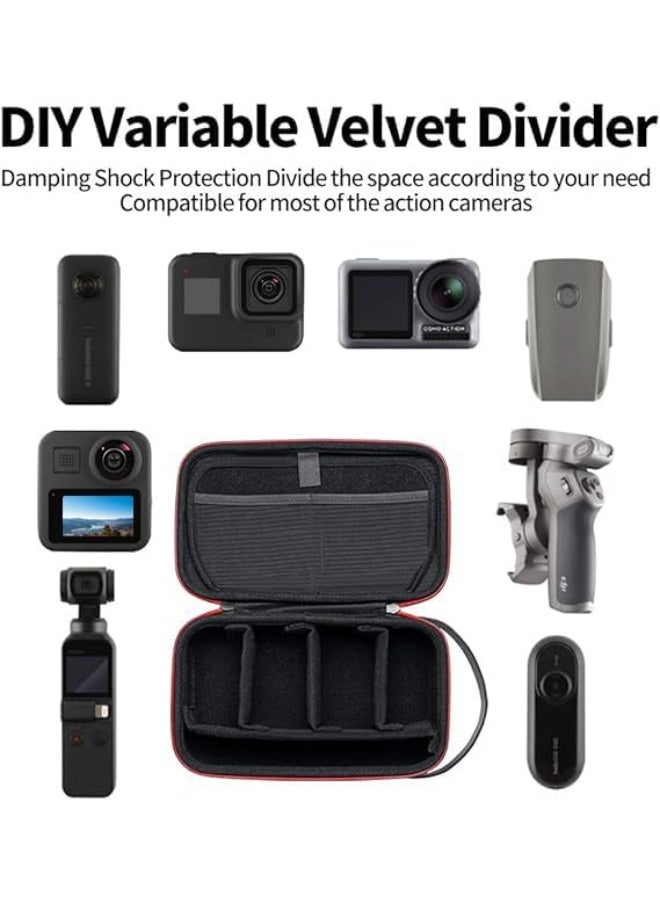TELESIN Carry Case Waterproof Hard Carrying Bag for GoPro Max Hero 13 12 11 10 9 Insta360 X5/X4/X3 Ace Pro 2 Go Ultra DJI Osmo Action 6/5pro/4/Pocket 3/Nano EDC Tech Pouch Camera Accessories - Image 4