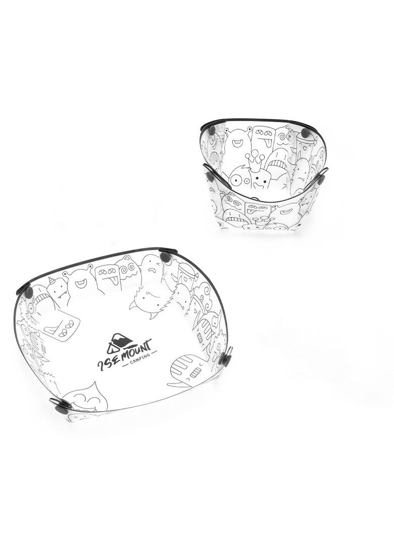 Outdoor picnic ultra light folding tableware made of food grade PP material, portable bowl and plate, multi-purpose portable tableware suitable for outdoor camping, picnics, family gatherings, and business trips - Image 3