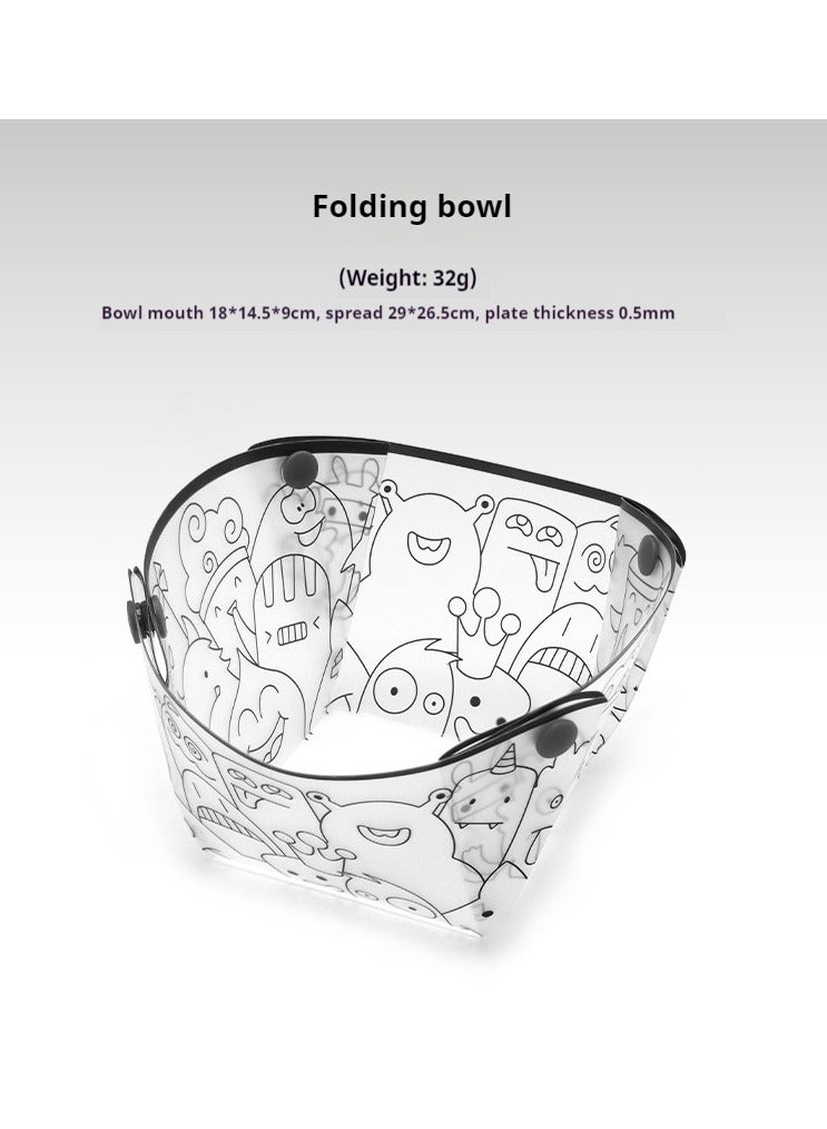 Outdoor picnic ultra light folding tableware made of food grade PP material, portable bowl and plate, multi-purpose portable tableware suitable for outdoor camping, picnics, family gatherings, and business trips - Image 4