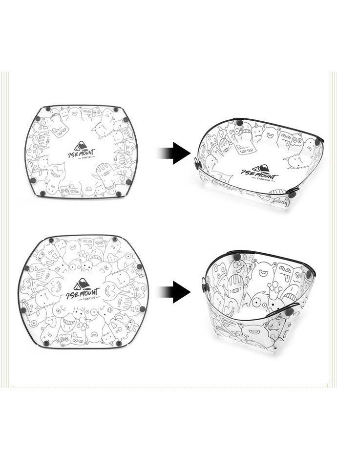 Outdoor picnic ultra light folding tableware made of food grade PP material, portable bowl and plate, multi-purpose portable tableware suitable for outdoor camping, picnics, family gatherings, and business trips - Image 2