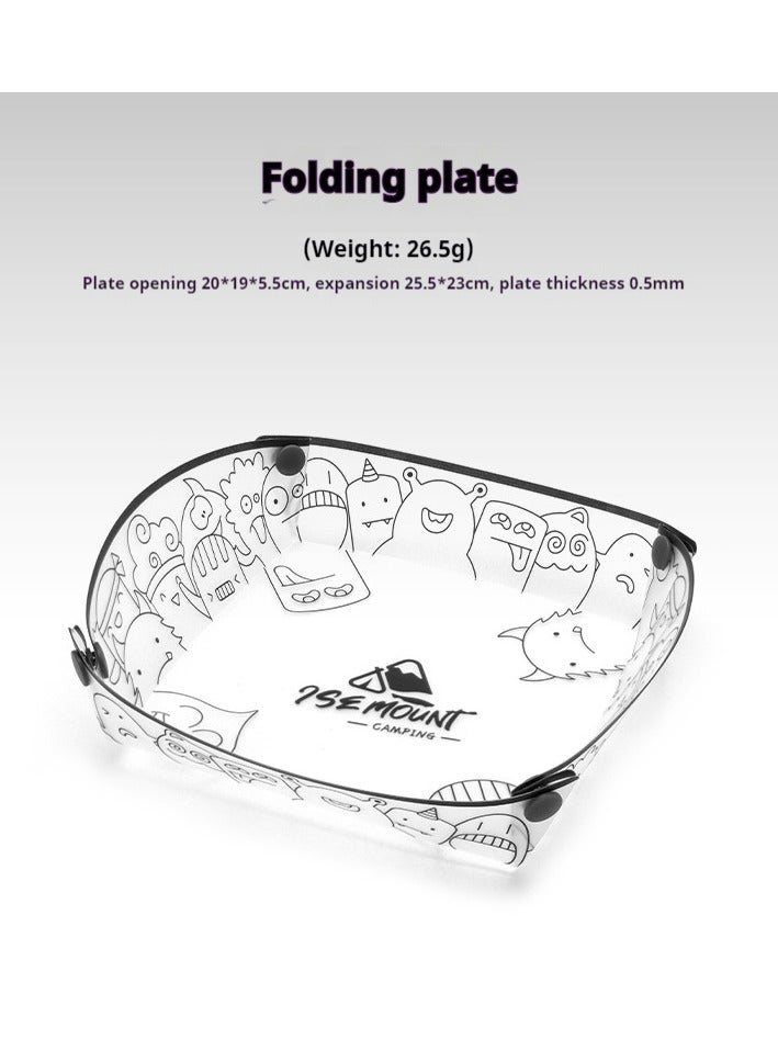 Outdoor picnic ultra light folding tableware made of food grade PP material, portable bowl and plate, multi-purpose portable tableware suitable for outdoor camping, picnics, family gatherings, and business trips - Image 5