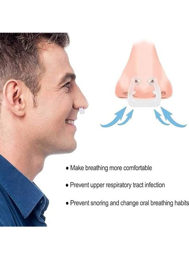 Beauenty Anti Snoring Devices 4 Pcs, Silicone Magnetic Anti Snoring Nose Clip Help Breathe Right, Mute Aids, Stop Snoring, Soft and Comfortable for Man Women Adults  - Image 3
