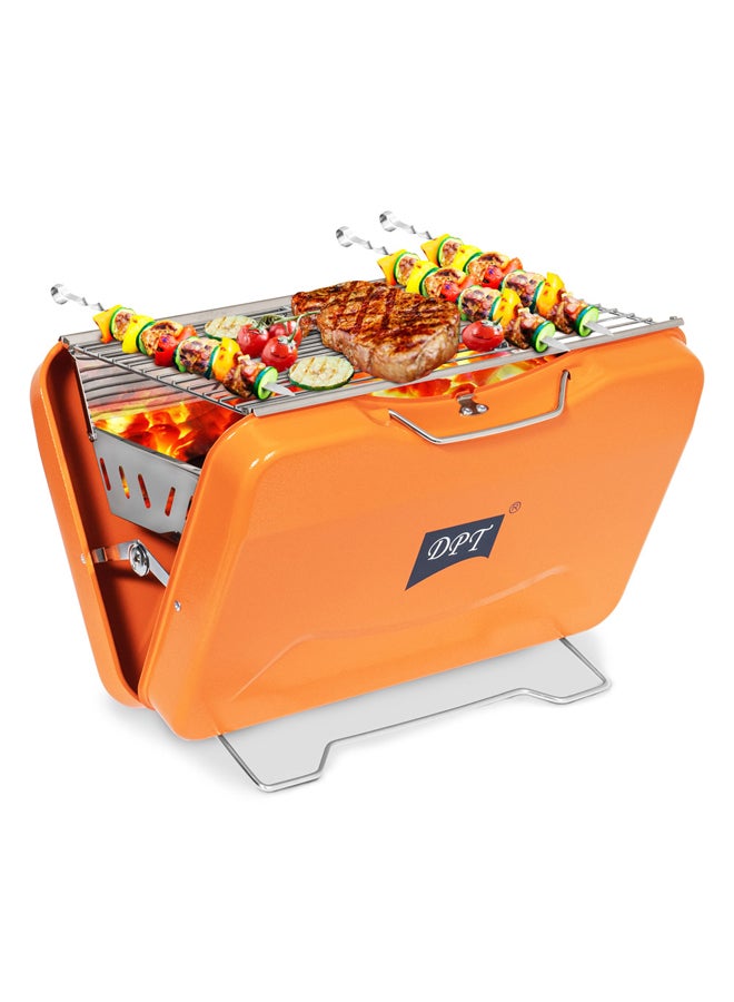 DPT Portable grill Outdoor grill Orang Size 43.5*29*28 Cm - Image 2