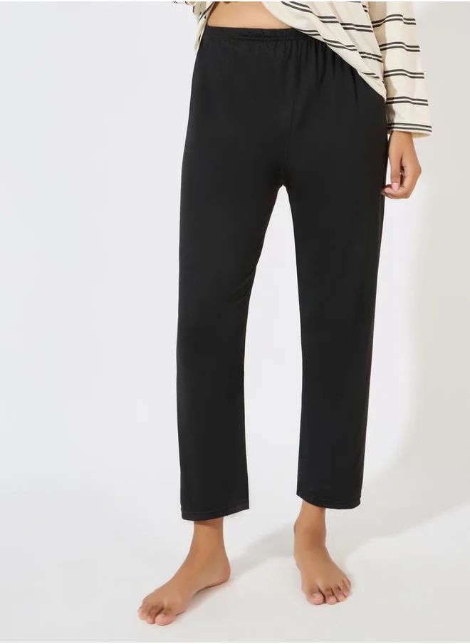 Styli Striped Long Sleeves Top & Pyjama Set