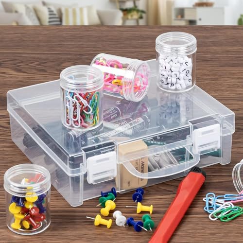 SHREE HANS CREATION Storage Box Diamond Small Plastic Bead Containers with Lid for Jewelry Painting Art Craft Rhinestones Sewing Cosmetic Nail Glitter Powder (pack of 1) (12Pcs Round Bead Storage Box) - Image 5