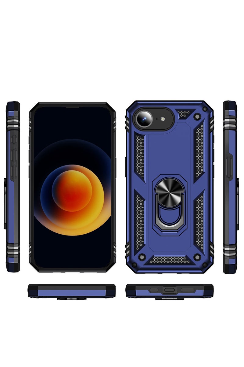 عام غطاء متوافق مع آيفون 16 إي (2025) - غطاء مدرع مغناطيسي مع حامل حلقي للأصابع، غطاء واقي متعدد الوظائف مضاد لبصمات الأصابع - Image 2