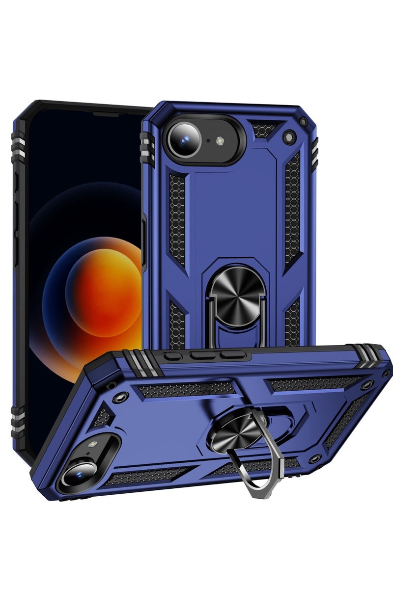 عام غطاء متوافق مع آيفون 16 إي (2025) - غطاء مدرع مغناطيسي مع حامل حلقي للأصابع، غطاء واقي متعدد الوظائف مضاد لبصمات الأصابع - Image 1