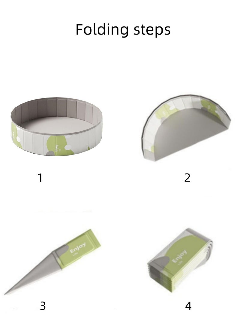 XICEN Kids Ball Pit and Swimming Pool, Foldable Ball Pool, Portable Bathtub, Pet Dog Bath Pool, Swimming Pool for Outdoor Indoor (Balls not included) - Image 5