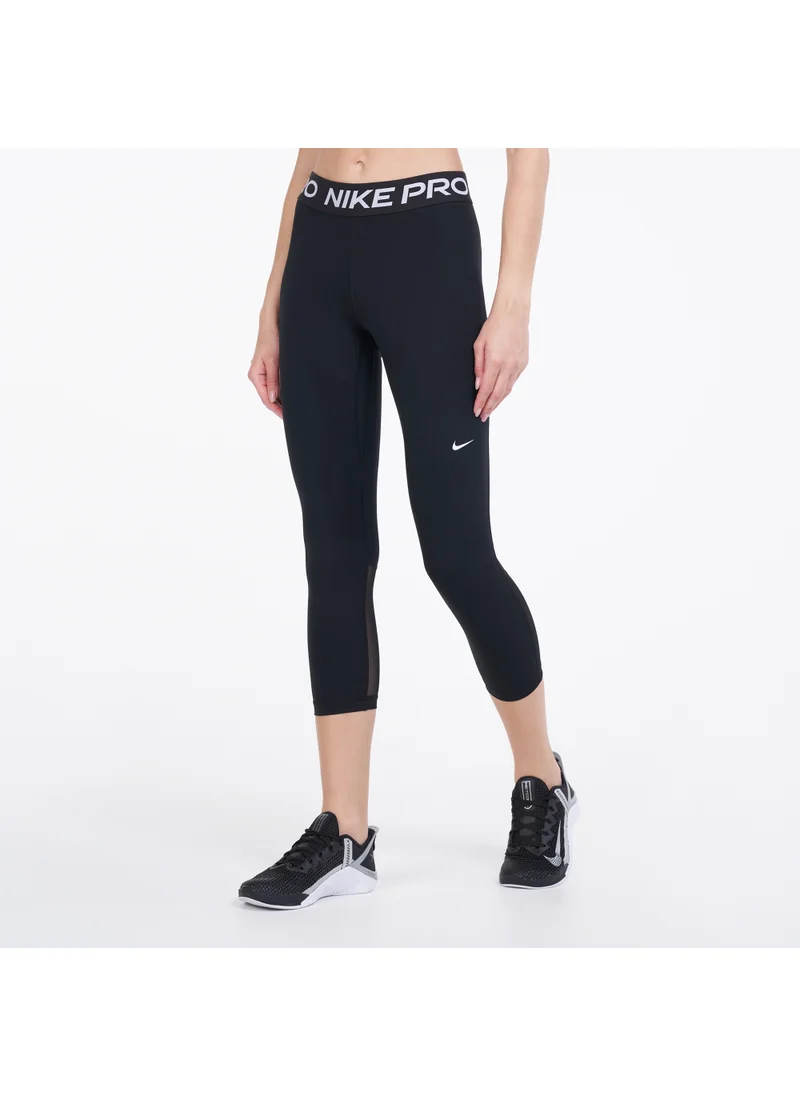 Nike Women's Pro Mesh-Panelled 3/4 Training Leggings