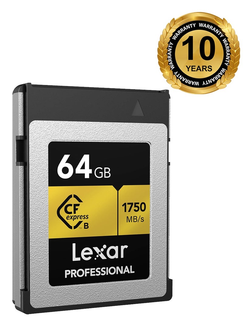 Lexar Professional CFexpress Type-B Memory Card - 10 years warranty - official distributor 64 GB - Image 1