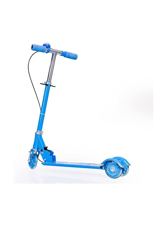 Zemic Kids Road Master Runner Kids Scooter, Skating Ride on, Scratch Free with Adjustable Level I Multicolor Flashing 3 Wheels I Handlebar & Foldable Design Scooter for Kids Above 2 Years - Blue - Image 3