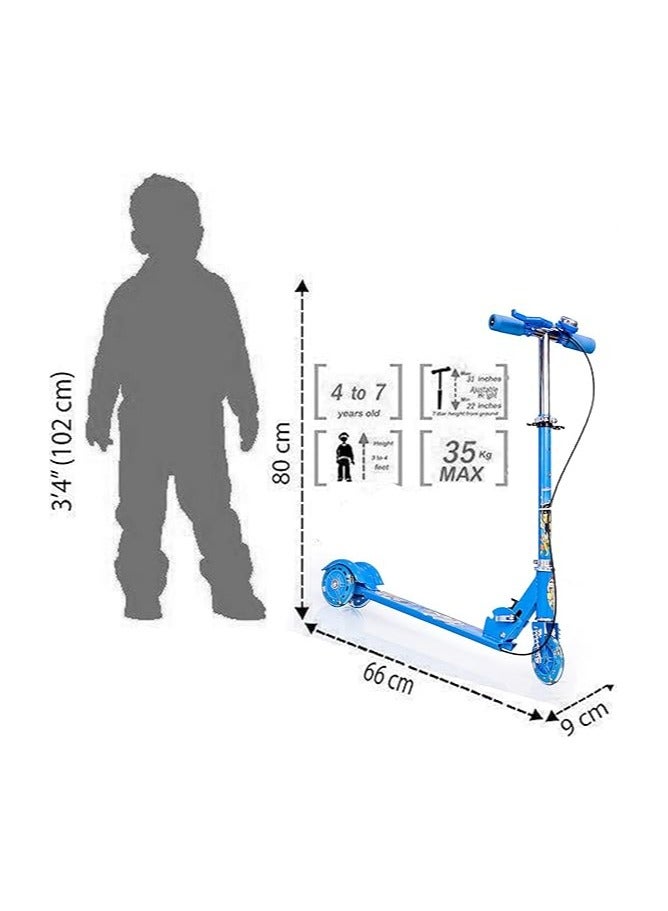 Zemic Kids Road Master Runner Kids Scooter, Skating Ride on, Scratch Free with Adjustable Level I Multicolor Flashing 3 Wheels I Handlebar & Foldable Design Scooter for Kids Above 2 Years - Blue - Image 4