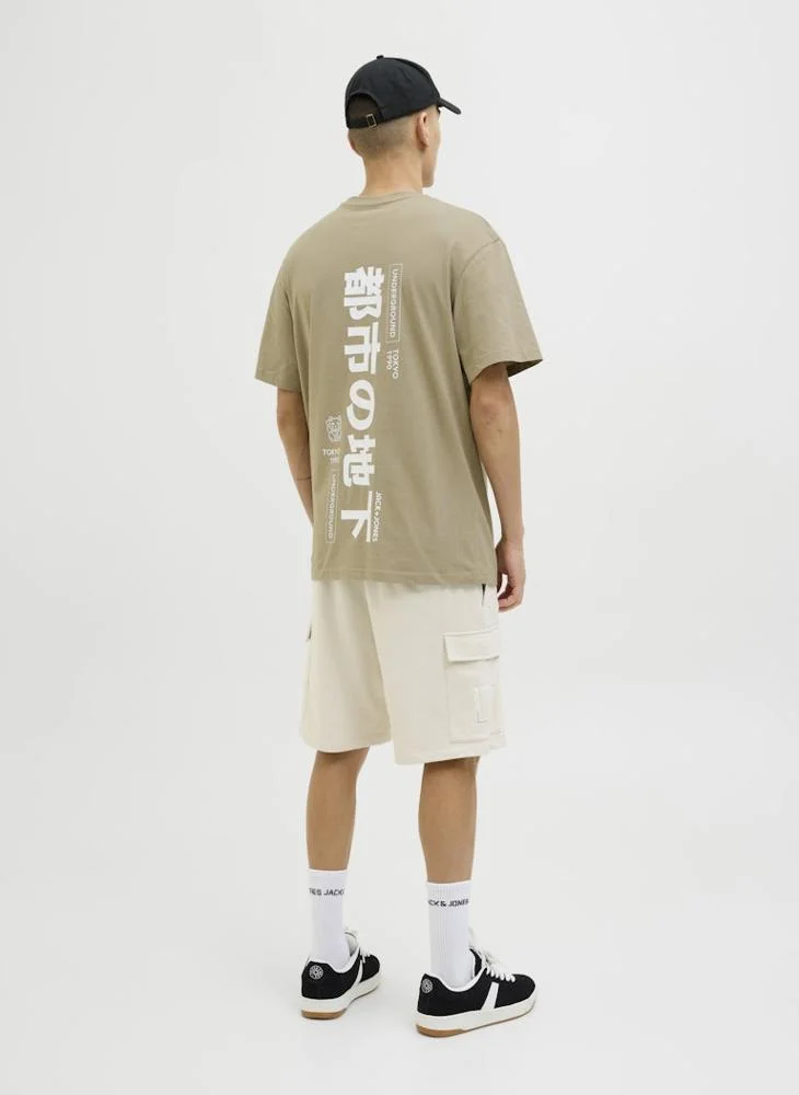 JACK & JONES Jjjayce Chest Print Crew Neck T-Shirt