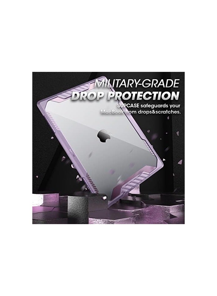 SUPCASE [Unicorn Beetle Clear Series] Case Designed for MacBook Pro 16 Inch (2021 Release) A2485 M1 Pro / M1 Max,Slim Clear Protective Cover for MacBook Pro 16" with Touch ID - Lilac - Image 4