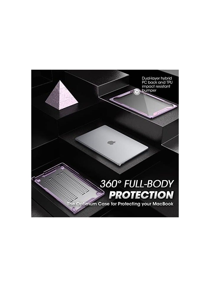 SUPCASE [Unicorn Beetle Clear Series] Case Designed for MacBook Pro 16 Inch (2021 Release) A2485 M1 Pro / M1 Max,Slim Clear Protective Cover for MacBook Pro 16" with Touch ID - Lilac - Image 5