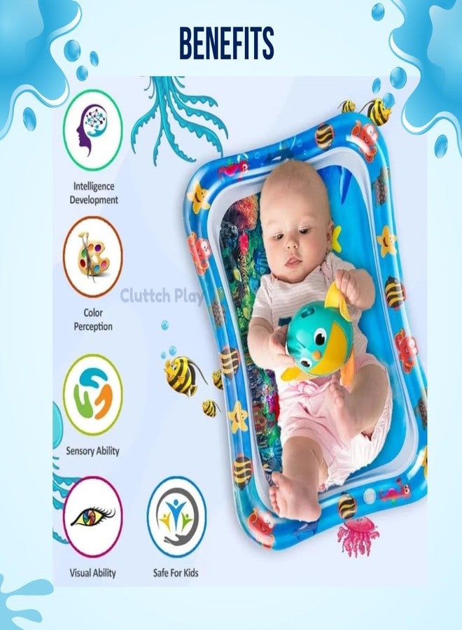 Cluttch Play Kids Water Play Mat Toys Inflatable Tummy Time Leakproof Water Play Mat and Toddlers Perfect Fun Activity Inflatable Indoor and Outdoor - Image 5