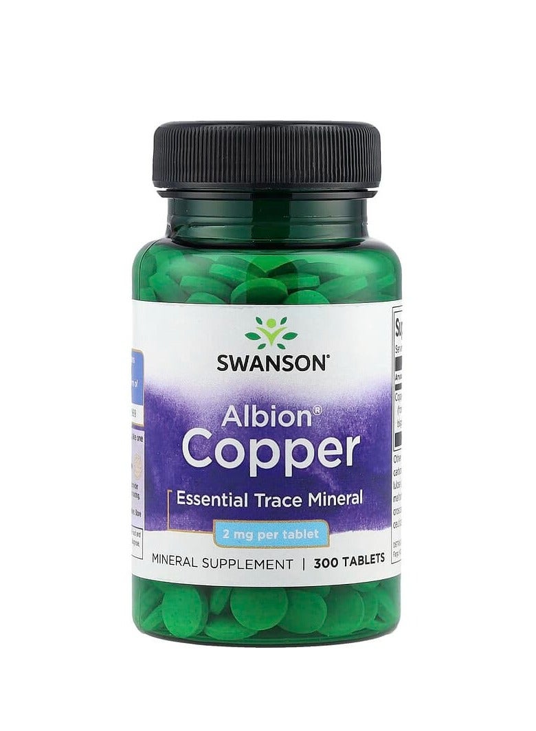 SWANSON Albion Copper 2 mg 300 Tablets - Image 1