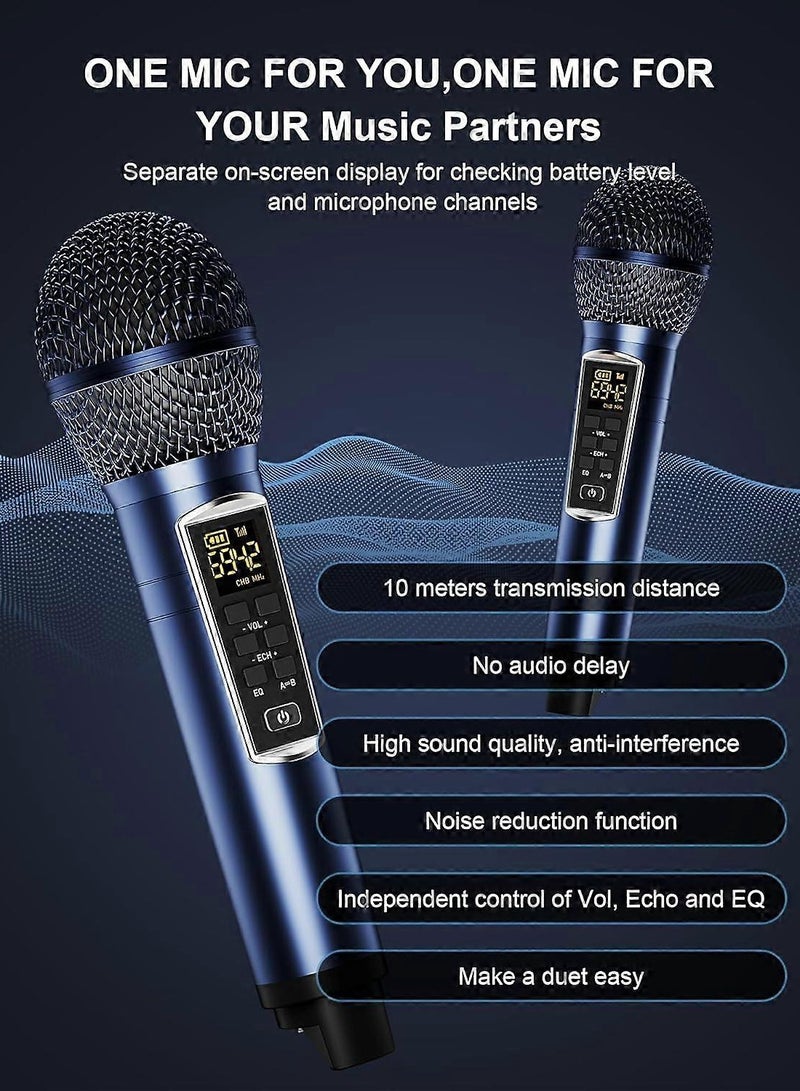 سمارت بيري S39 Pro Portable Bluetooth Speaker with 2 Wireless Microphones | Waterproof, Rich Bass, TWS Pairing, Battery | Perfect for Parties, Karaoke  Outdoor Use gold - Image 5