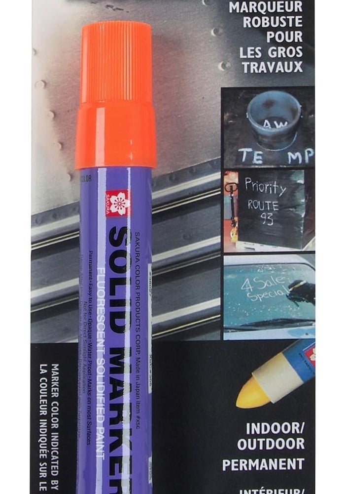 Sakura Solid Marker - Original Solidified Paint Marker in Fluorescent Orange - Image 1