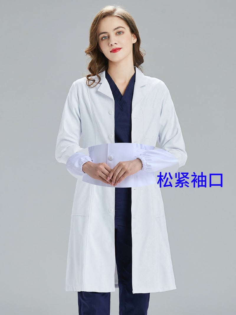 Anti-Static Acid And Alkali Water-Proof Lab Coat White Coat Long-Sleeved Chemical Biology Laboratory Research Medical Student Work Clothes - Image 1