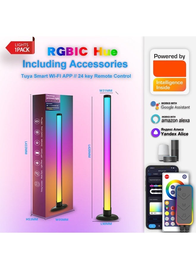 Bukela - Smart Desktop Ambient Light, Work with Alexa and Google Assistant,RGBIC WiFi TV Backlights with Scene and Music Modes for Gaming,Gaming Lights with APP & Remote Control for Home Decor,1 Pack - Image 1
