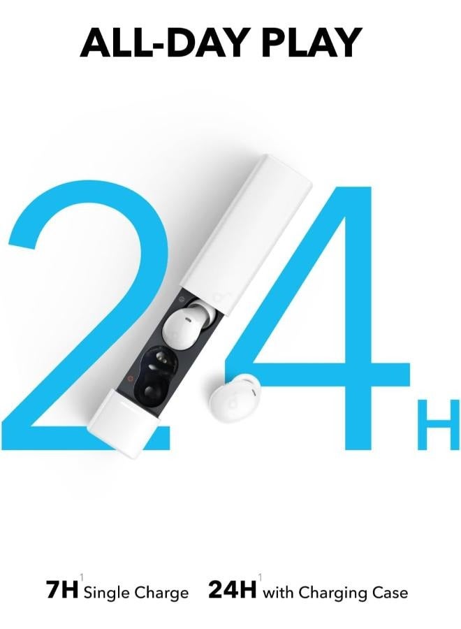 Soundcore A30i by Anker, Noise Cancelling Earbuds, Lipstick-Shaped Stylish Design, Tiny, Lightweight Comfort, Smart Noise Cancelling, Clear Sound, 24H Playtime, IP54, Wireless Earbuds, Bluetooth 5.4 White - Image 5