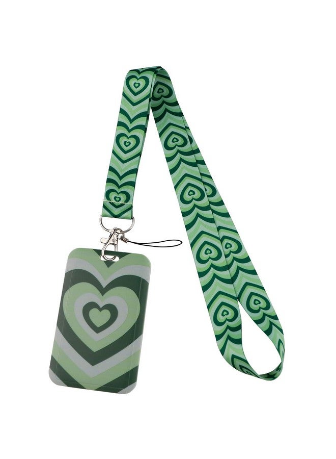 DMLSKY Heart Lanyard With Badge Holder, Dmlsky Lanyards For Id Badges Waterproof Nametag Card Holder Vertical - Image 1