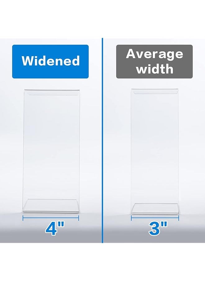 erorex Inch 6 Pcs Large Acrylic Risers 4 Inch Widen Clear Rectangular Amiibo Pop Figures Acrylic Display Stand  - Image 3