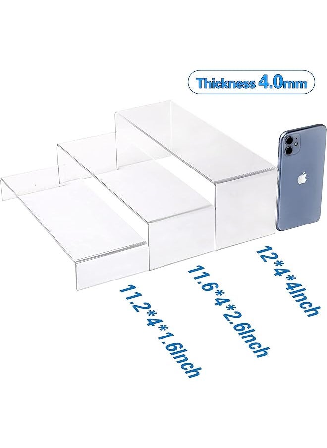 erorex Inch 6 Pcs Large Acrylic Risers 4 Inch Widen Clear Rectangular Amiibo Pop Figures Acrylic Display Stand  - Image 5