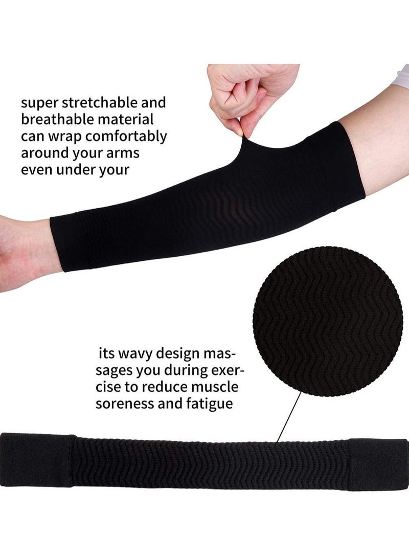 Y&D 6 Pairs Arm Shapers Set Upper Compression Sleeve Slimming Warps Shaper for Woman Cooling Sleeves Cover Sun Wraps - Image 3