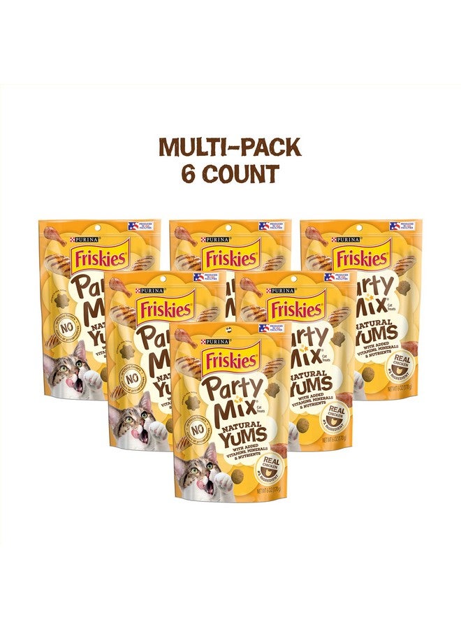 Friskies Purina Friskies Natural Cat Treats, Party Mix Natural Yums With Real Chicken & Vitamins, Minerals & Nutrients - Image 2