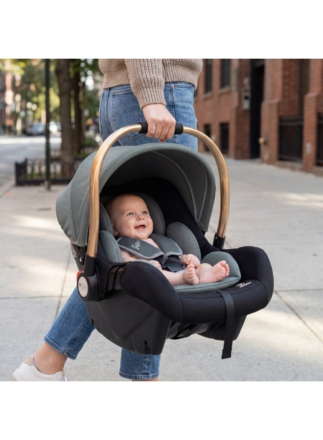 NIVORRA 3-in-1 Infant Car Seat & Carry Cot – Lightweight Portable Baby Carrier with 360° Safety Protection, Adjustable Canopy & 3-Point Harness for Newborns (0-15 Months) - Image 3