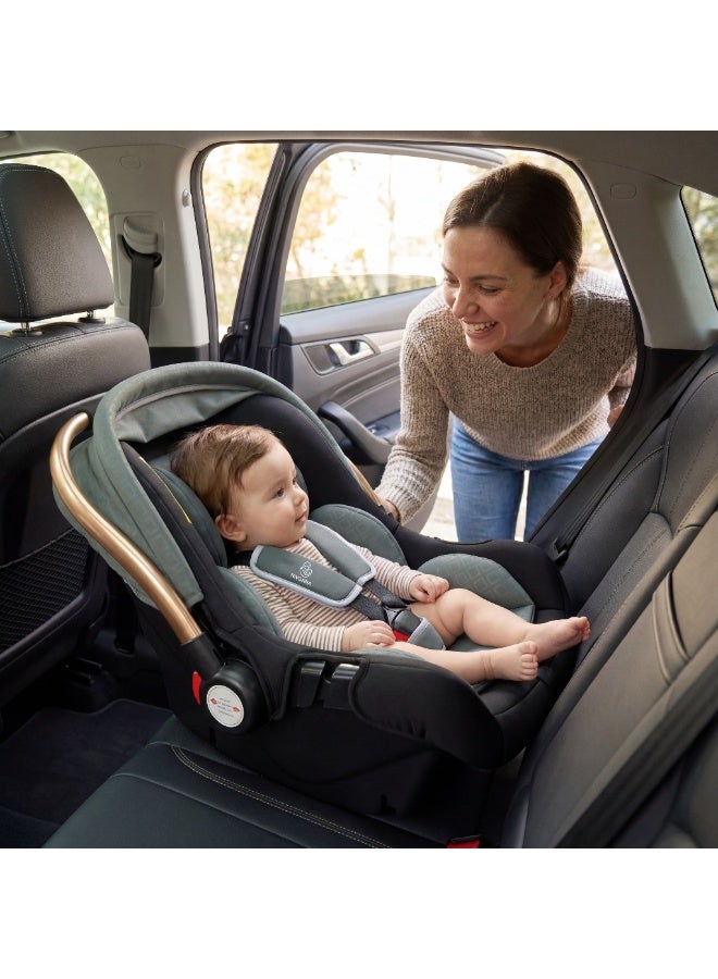NIVORRA 3-in-1 Infant Car Seat & Carry Cot – Lightweight Portable Baby Carrier with 360° Safety Protection, Adjustable Canopy & 3-Point Harness for Newborns (0-15 Months) - Image 2