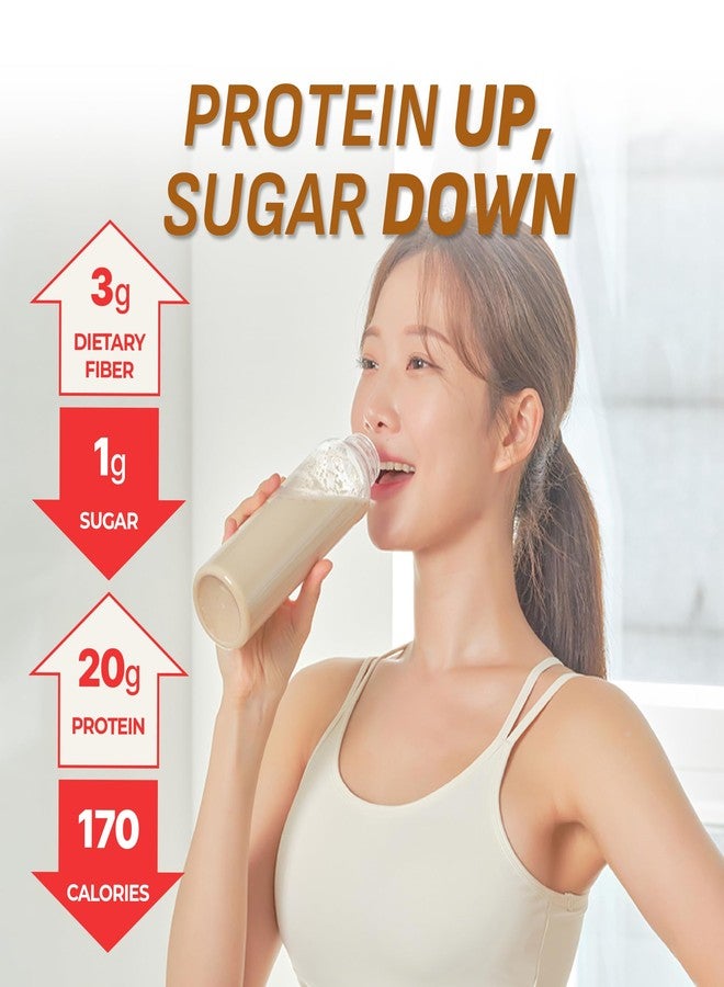 Flimeal Brown 17Grains Protein Shake, With Crunchy Protein Balls, Protein Smoothie Powder - 20g Protein, Low Sugar, Keto-Friendly Meal Replacement Shake, 22.22oz, 14 Servings, 14 Servings (1 X 22.22oz - Image 3