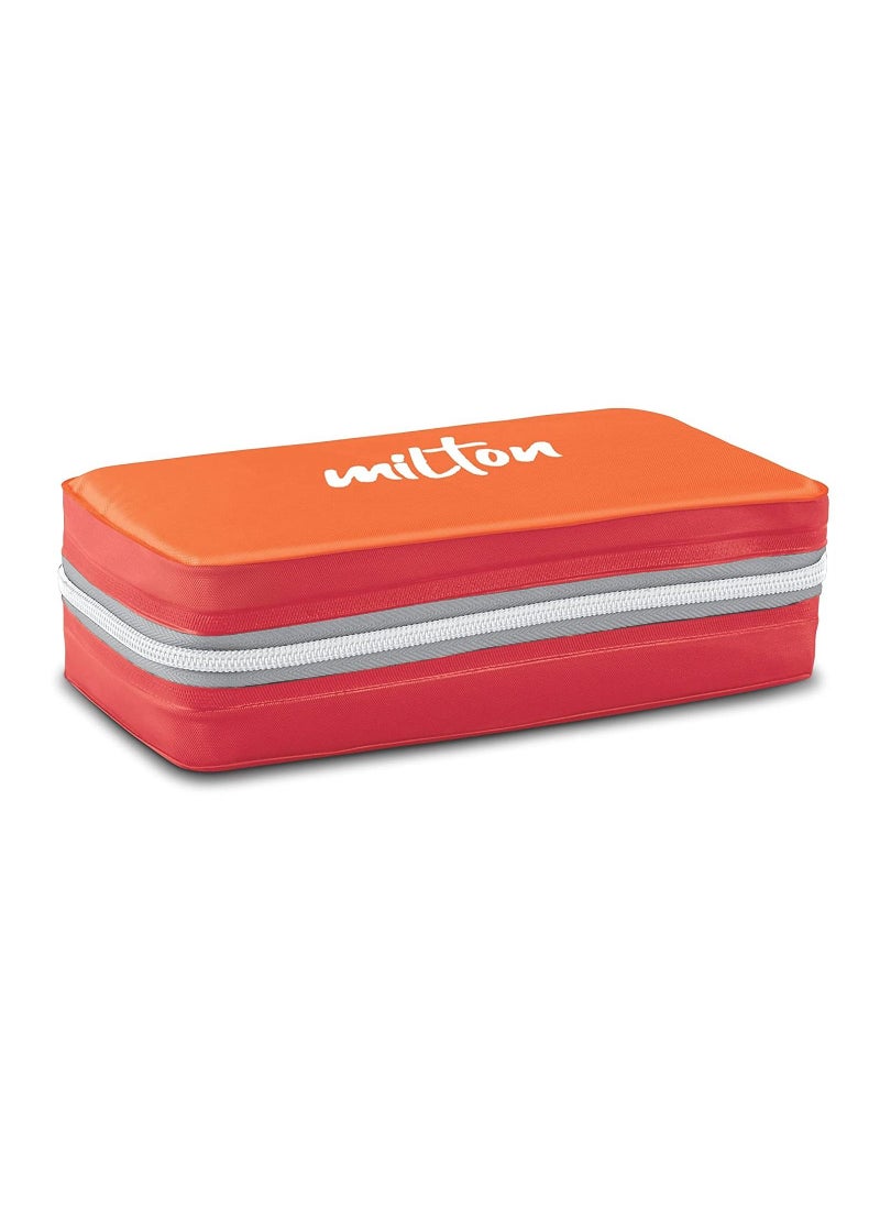 Mini Lunch Insulated Tiffin With 2 Containers, 560 Ml Each, Red