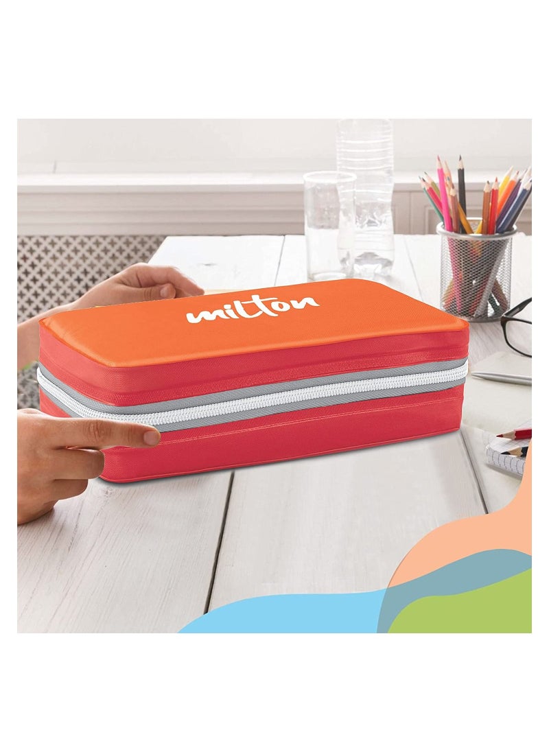 Mini Lunch Insulated Tiffin With 2 Containers, 560 Ml Each, Red