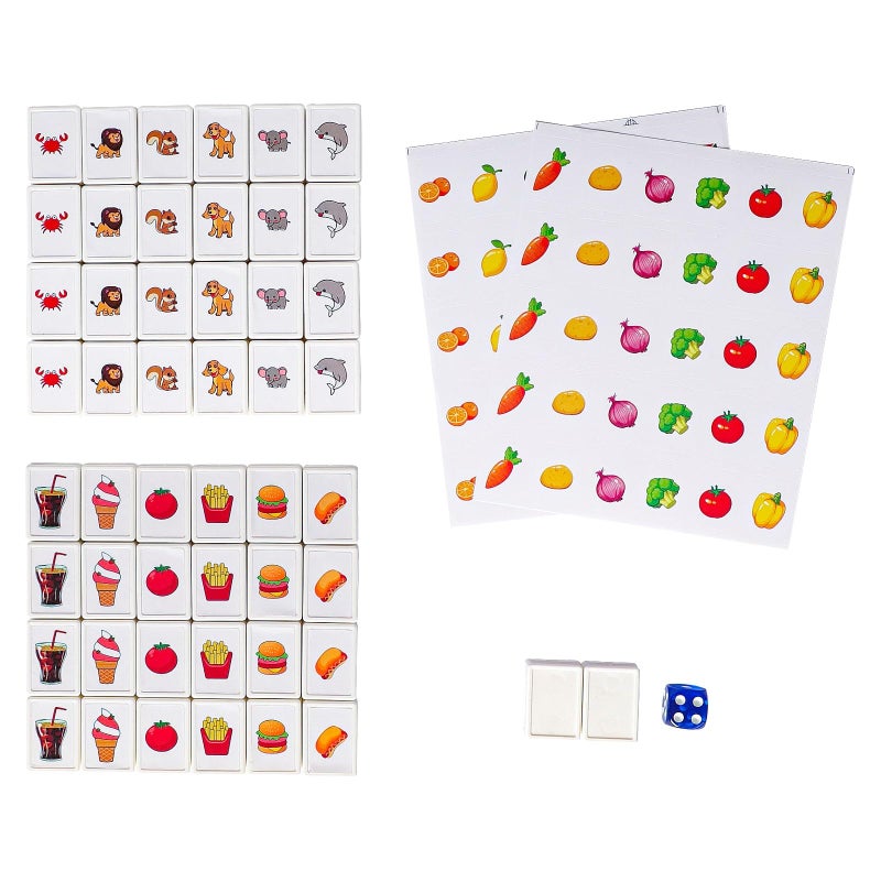 GRACIAS Mahjong Block Set, 50 Plastic Tiles (1.18â€) with DIY Stickers, Portable Mahjong Set with A Carry Bag, Mahjong Tile Game - Image 1
