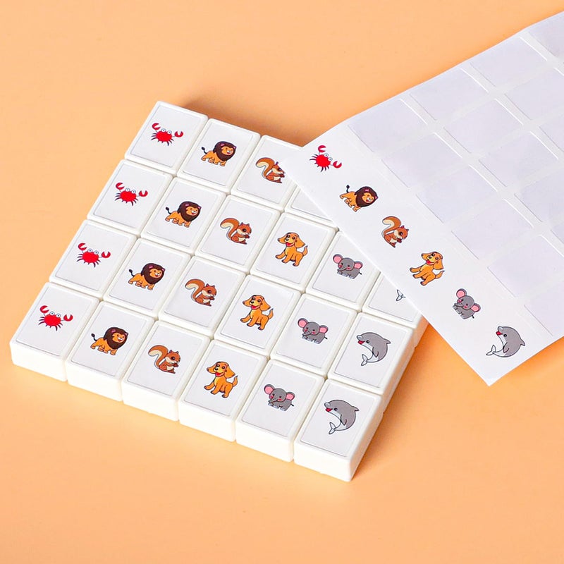 GRACIAS Mahjong Block Set, 50 Plastic Tiles (1.18â€) with DIY Stickers, Portable Mahjong Set with A Carry Bag, Mahjong Tile Game - Image 5