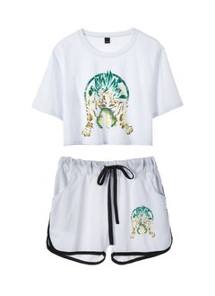 KUYING New Dragon Ball Dance Umbilical Short Sleeve Shorts Set  - Image 1
