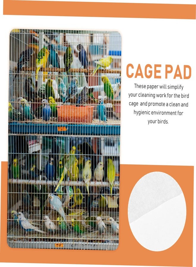 VICASKY 100pcs Disposable Bird Cage Liners Paper Leak Urine Pads for Parrots Safe and Breathable Pet Supply for Easy Cleaning and Daily Care - Image 3