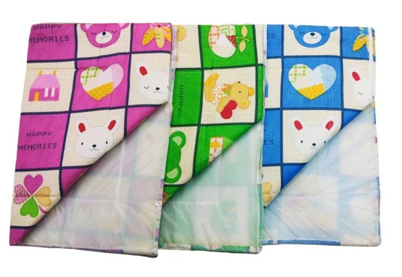 Dazzlia Baby Diaper Changing matBed ProtectorGodadi Multi Color Pack of 3