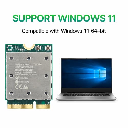 DERAPID WiFi 7 QCNCM865 M.2 Key E WiFi Card BT5.3 Tri-Band Network Card 5800Mbps M.2 Wireless Adapter for AMD Motherboards Win 11 Only - Image 3