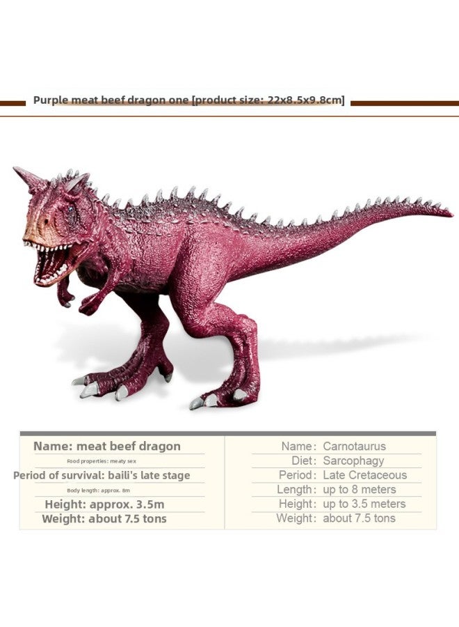 [Small Single Superior Product] Classic Dinosaur Model Toy Ox Dragon Stegosaurus Triceratops Model Toy-Color:Niu Long Hong 0.19kg - Image 1