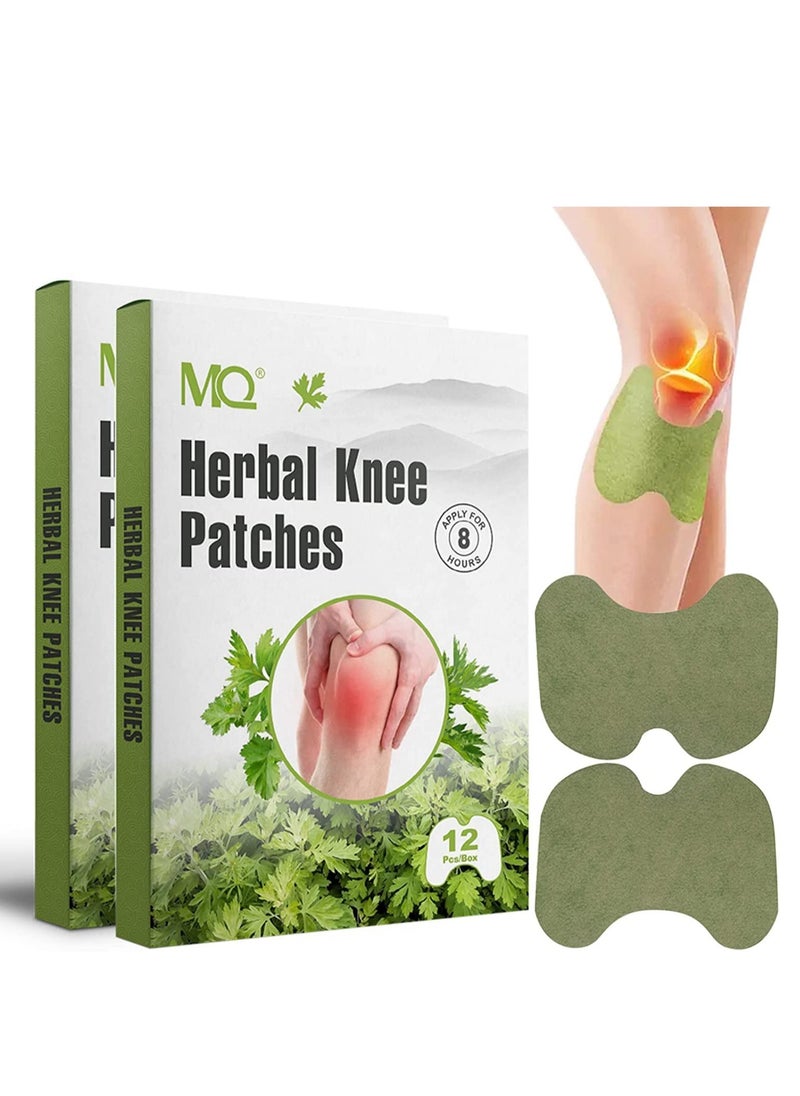 MQ Pepisky Pain Relief Patches, Wormwood Knee Pain Patch Paste, Heat Patches for Arthritis Pain Relief and Inflammation, Warming Herbal Plaster Pain Patches, Long Lasting Relief of Joint Pains 2 Pack  - Image 1