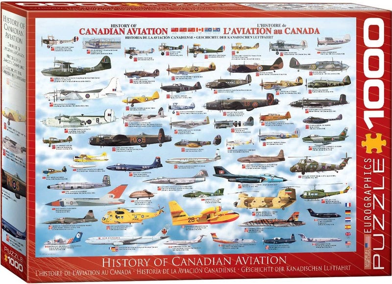 EuroGraphics History of Canadian Aviation 1000 Piece Jigsaw Puzzle - Image 1